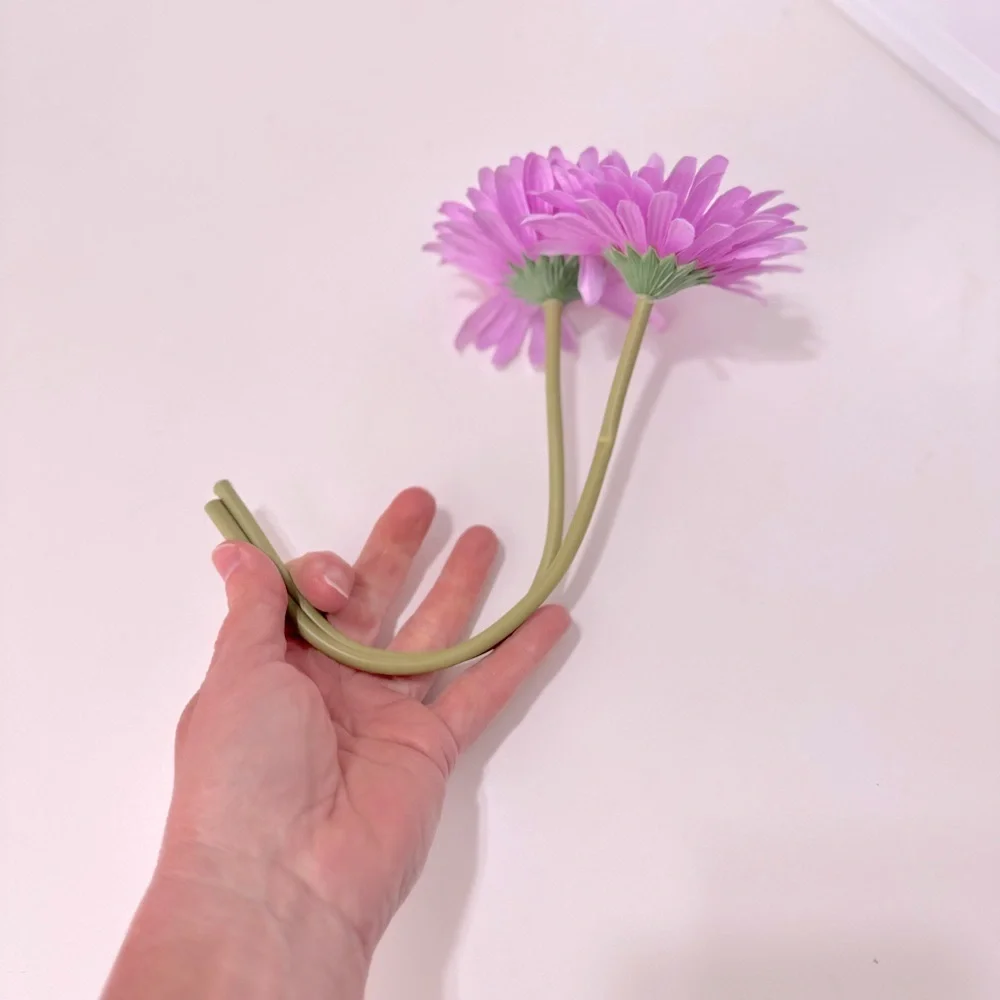 LIFELIKE Lavender Purple Gerber Daisy Flowers Floral Home Decor Arrangement